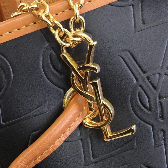 Buy & Consign Authentic Yves Saint Laurent Logo Embossed Handbag at The Plush Posh