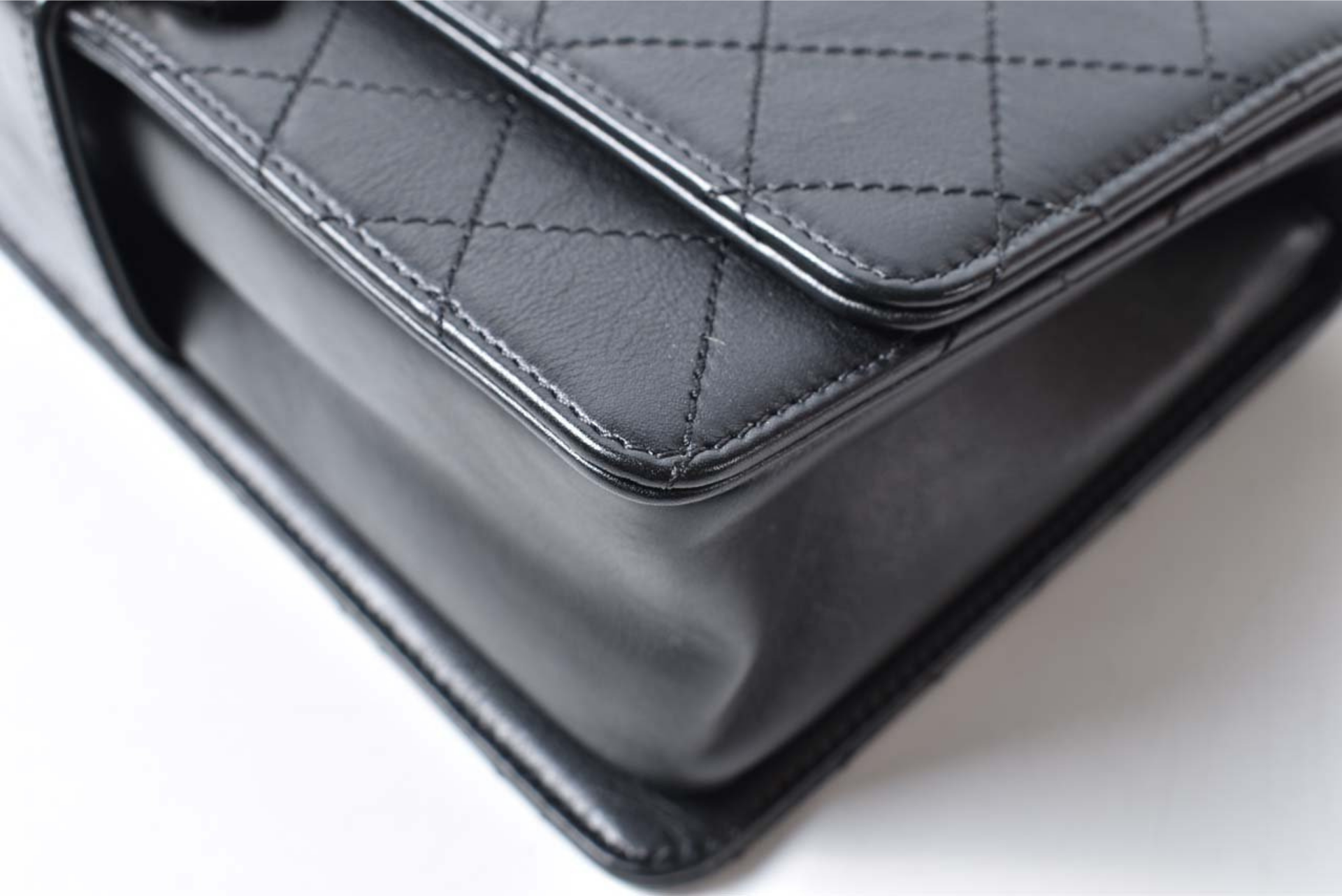 Chanel Black Leather Flap Shoulder Bag