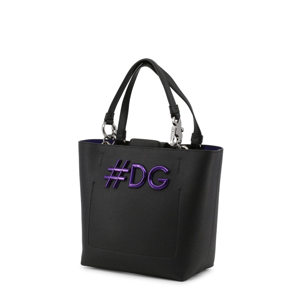Buy & Consign Authentic Dolce & Gabbana Textured Calfskin Miss Escape Tote Black at The Plush Posh