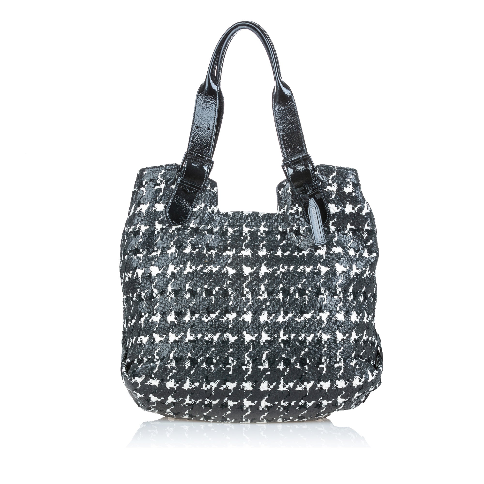 Buy & Consign Authentic Alexander Mcqueen Houndstooth Leather Tote Bag at The Plush Posh