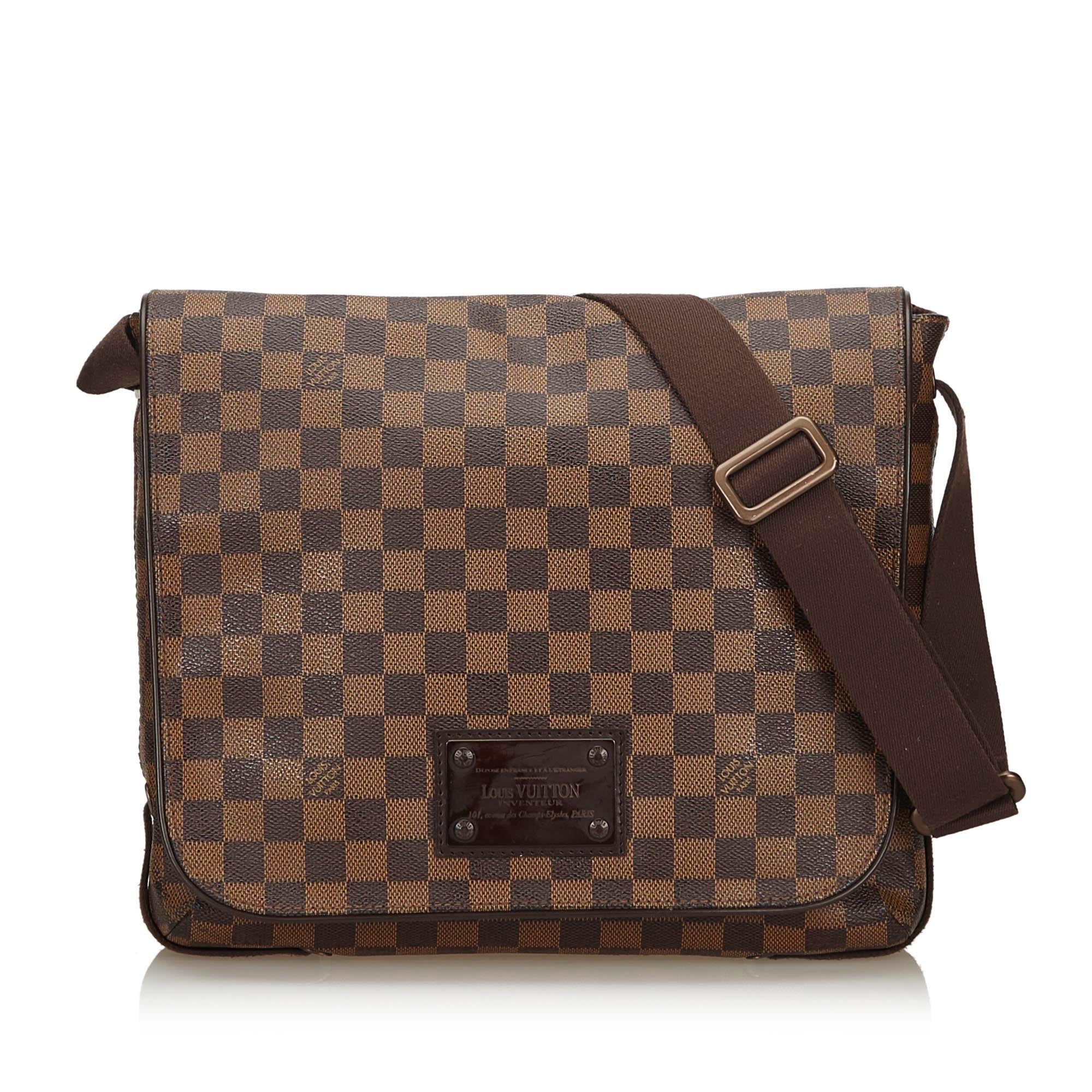 Buy & Consign Authentic Louis Vuitton Damier Ebene Brooklyn MM at The Plush Posh