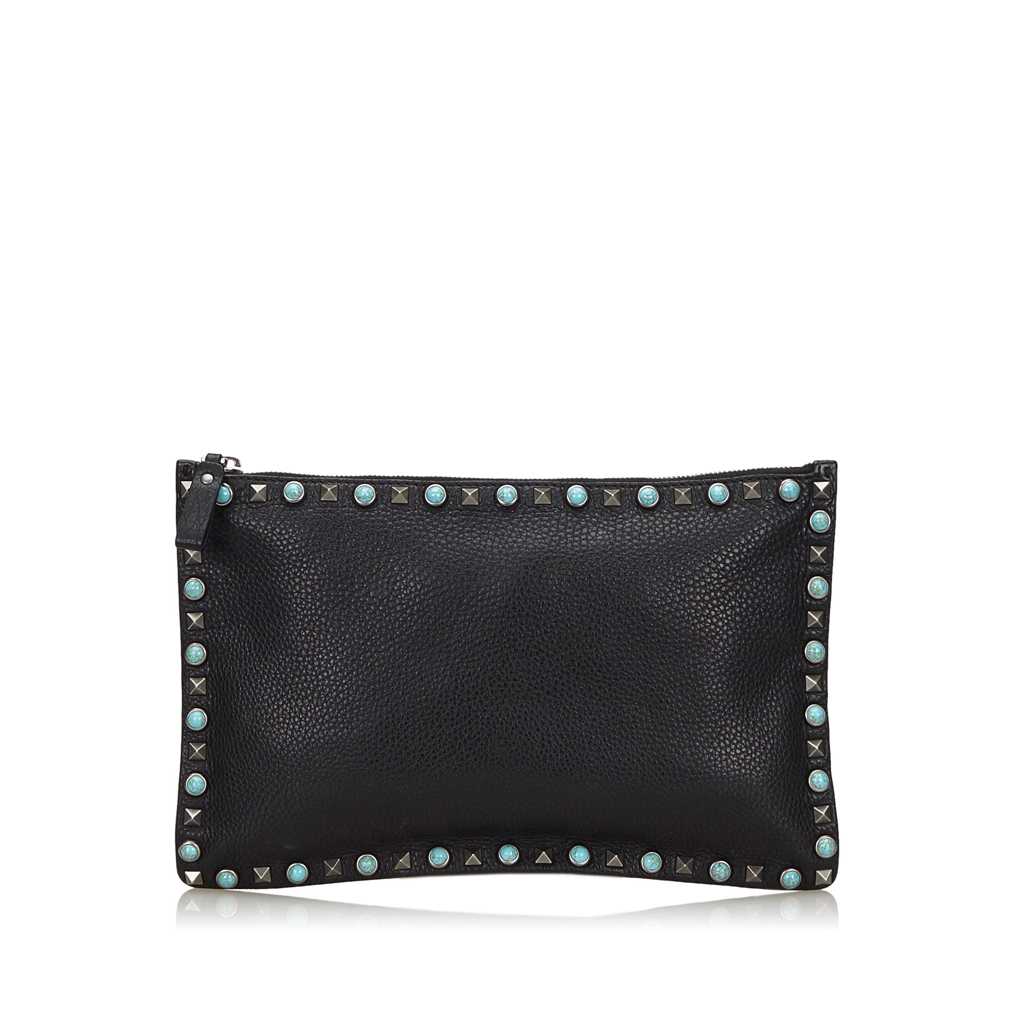 Buy & Consign Authentic Valentino Rockstud Clutch Bag at The Plush Posh