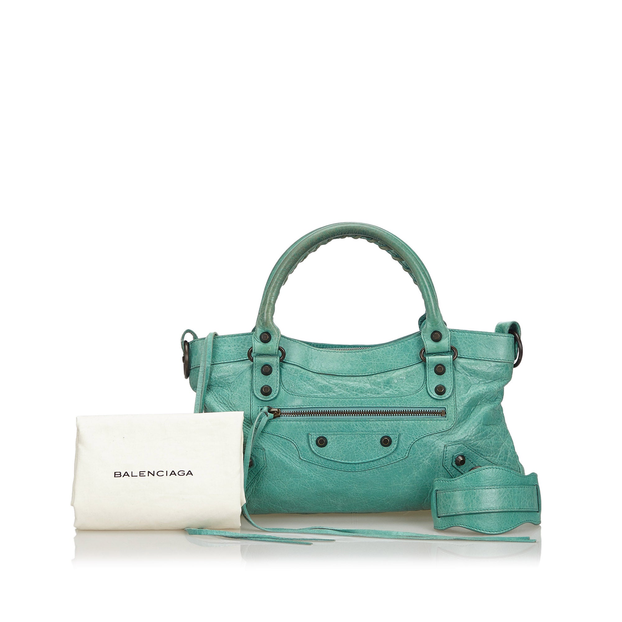 Buy & Consign Authentic Balenciaga Leather Motocross Classic First Satchel at The Plush Posh