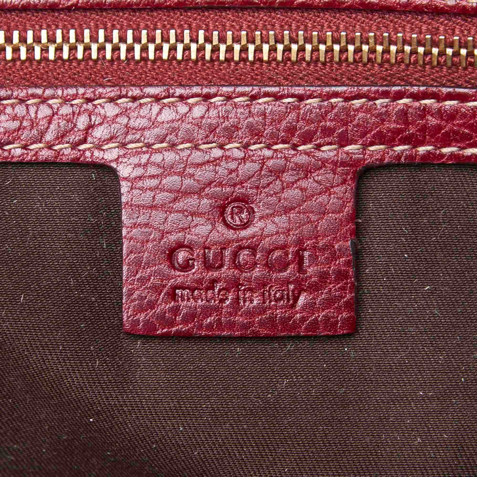 Buy & Consign Authentic Gucci GG Monogram Medium Aviatrix Boston Ebony Bordeaux at The Plush Posh