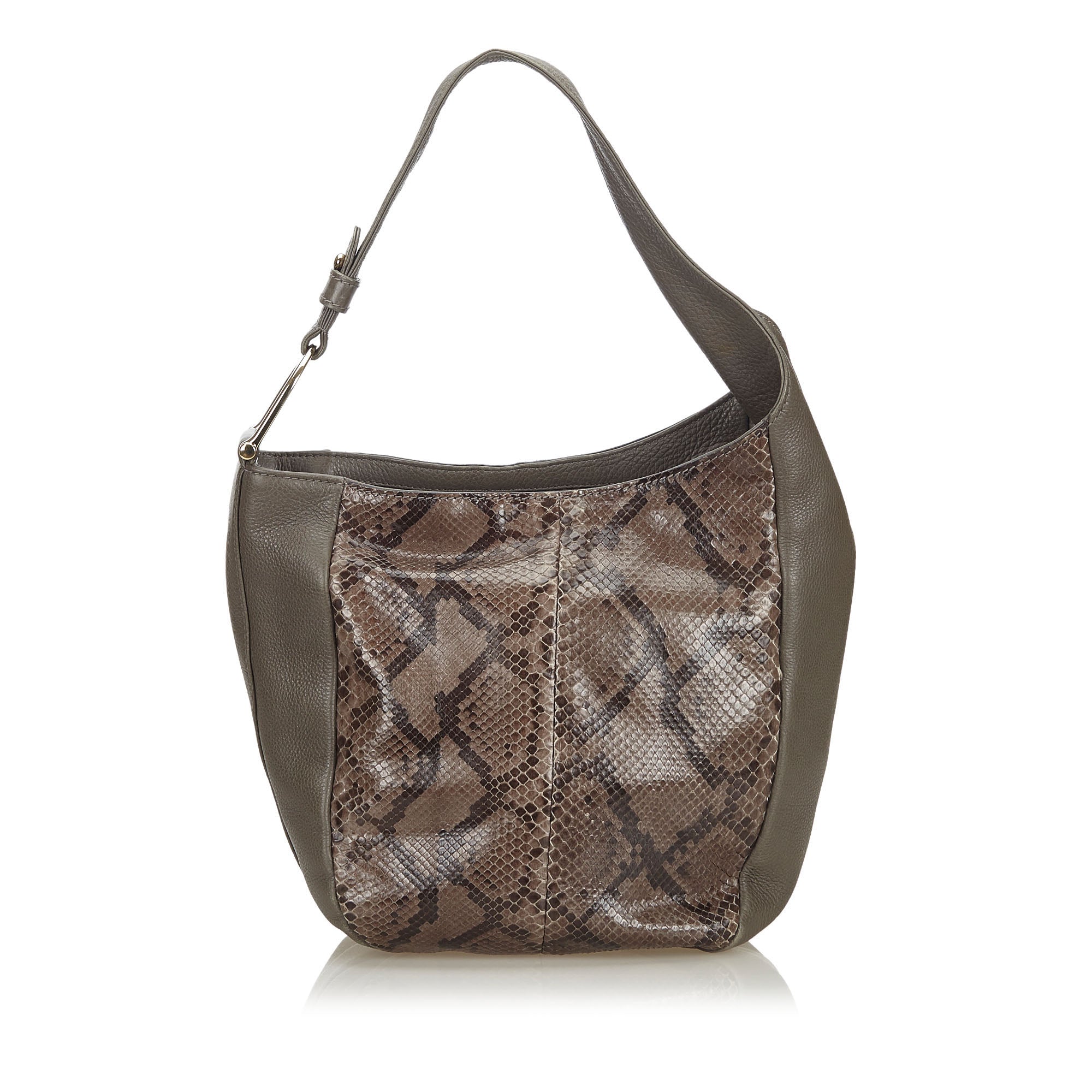 Buy & Consign Authentic Gucci Python Leather Greenwich Shoulder Bag at The Plush Posh