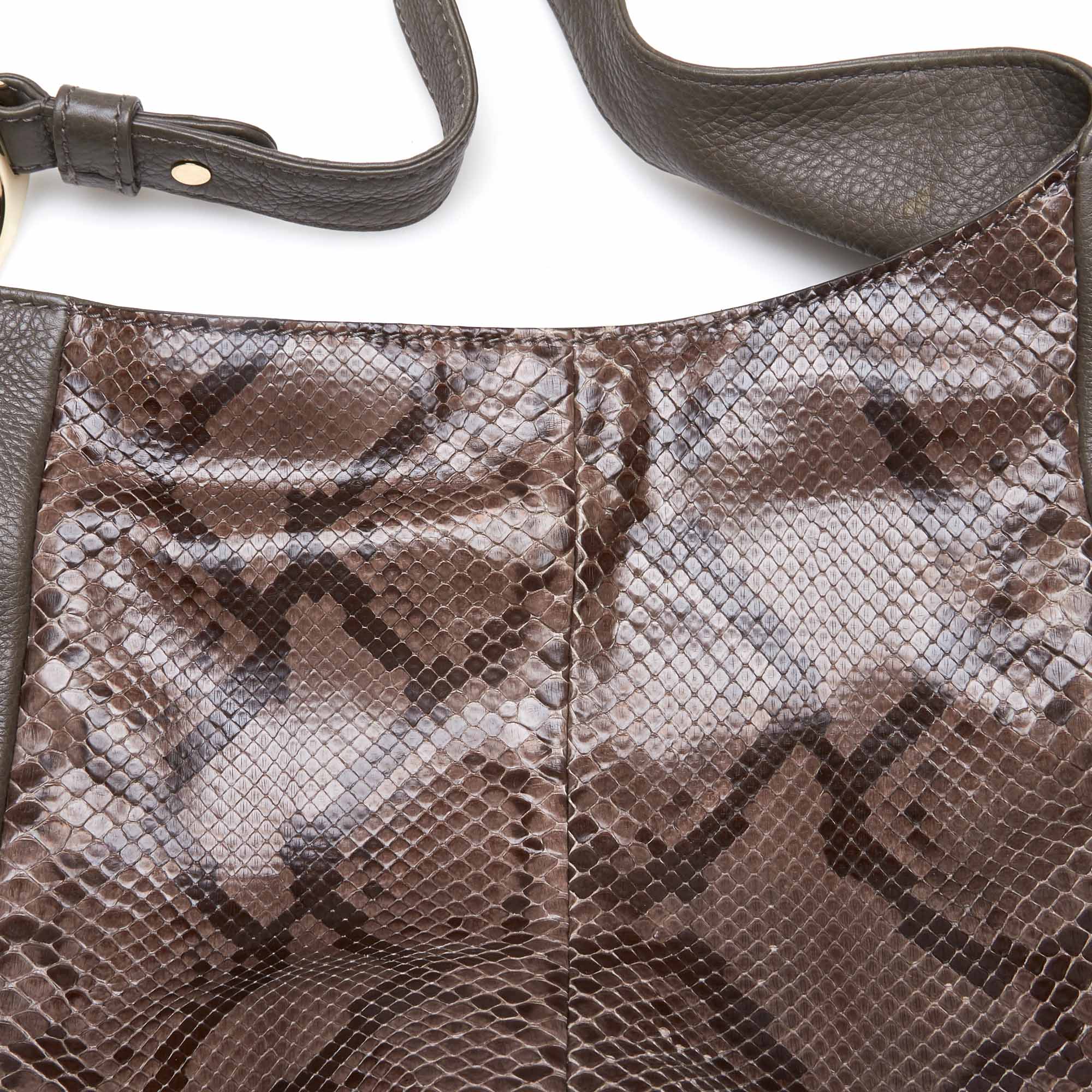 Buy & Consign Authentic Gucci Python Leather Greenwich Shoulder Bag at The Plush Posh