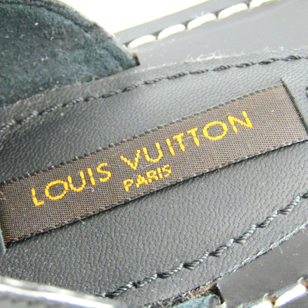 Louis Vuitton Black & White leather Ankle Strap Sandals