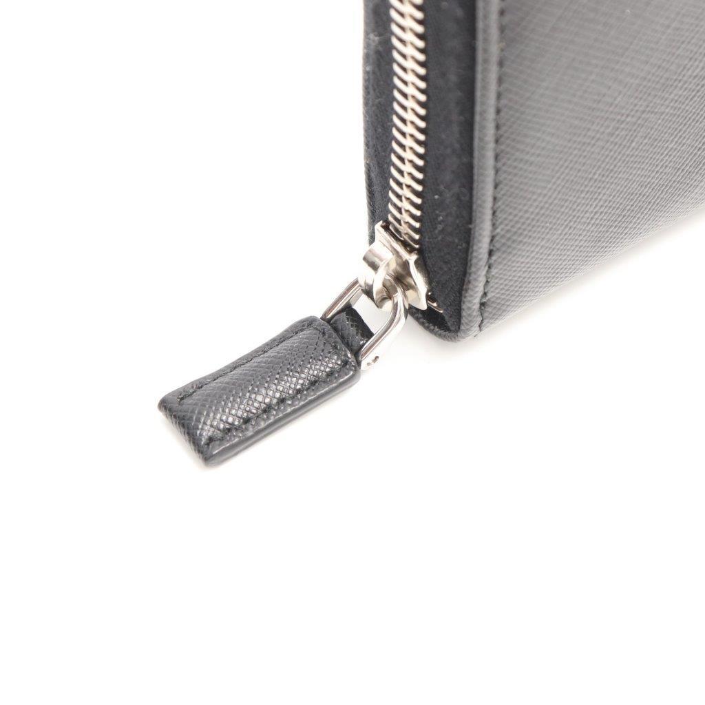 Buy & Consign Authentic Prada Saffiano Zip Around Wallet Nero at The Plush Posh