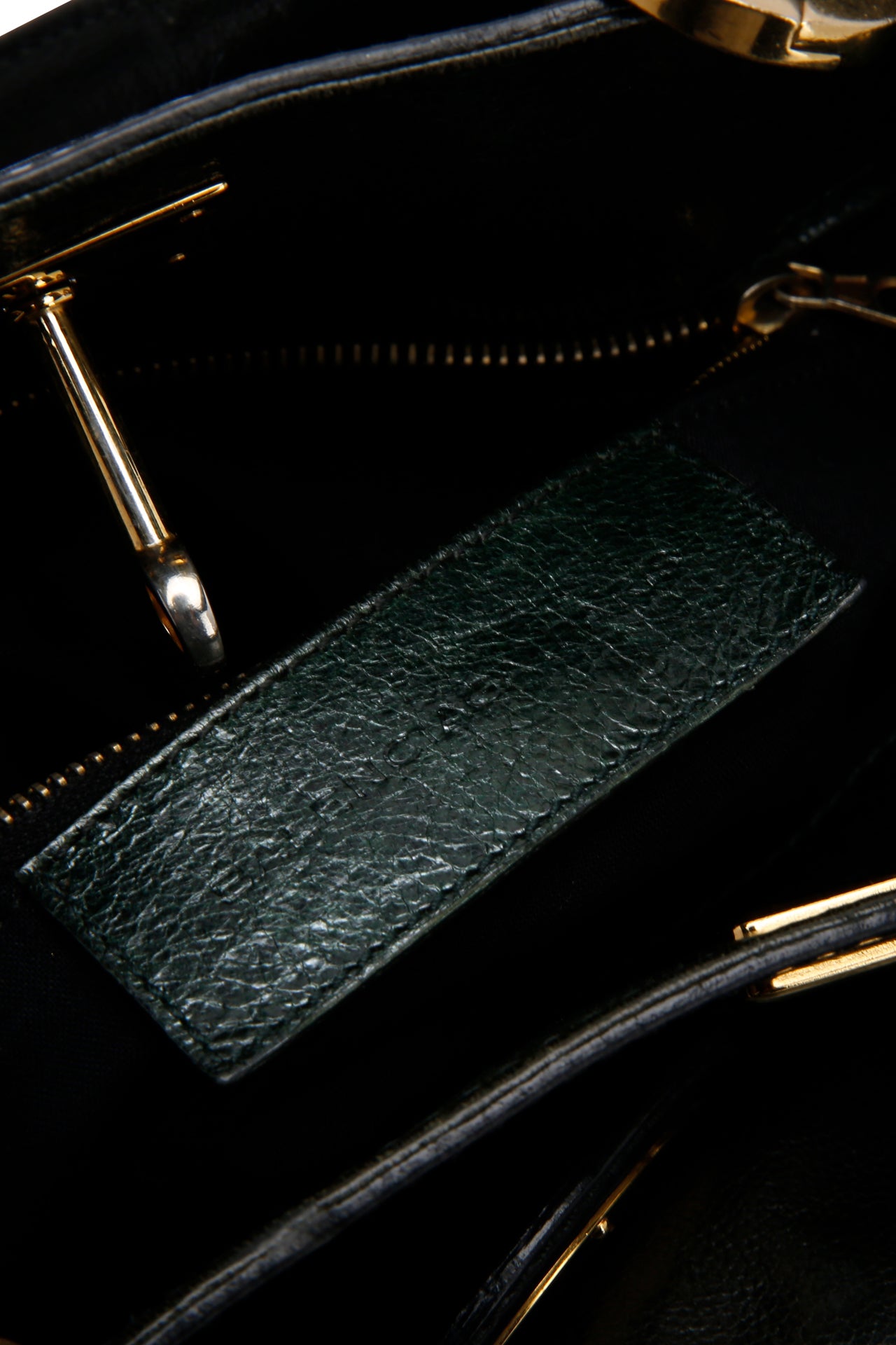 Balenciaga Spruce Green Chevre Leather Sac Lune Bag