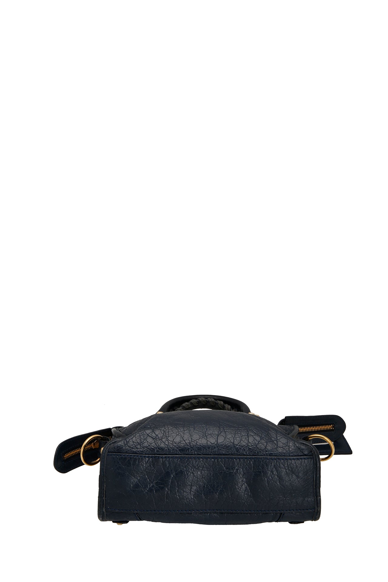 Balenciaga Navy Blue Lambskin Leather Mini Classic City Bag