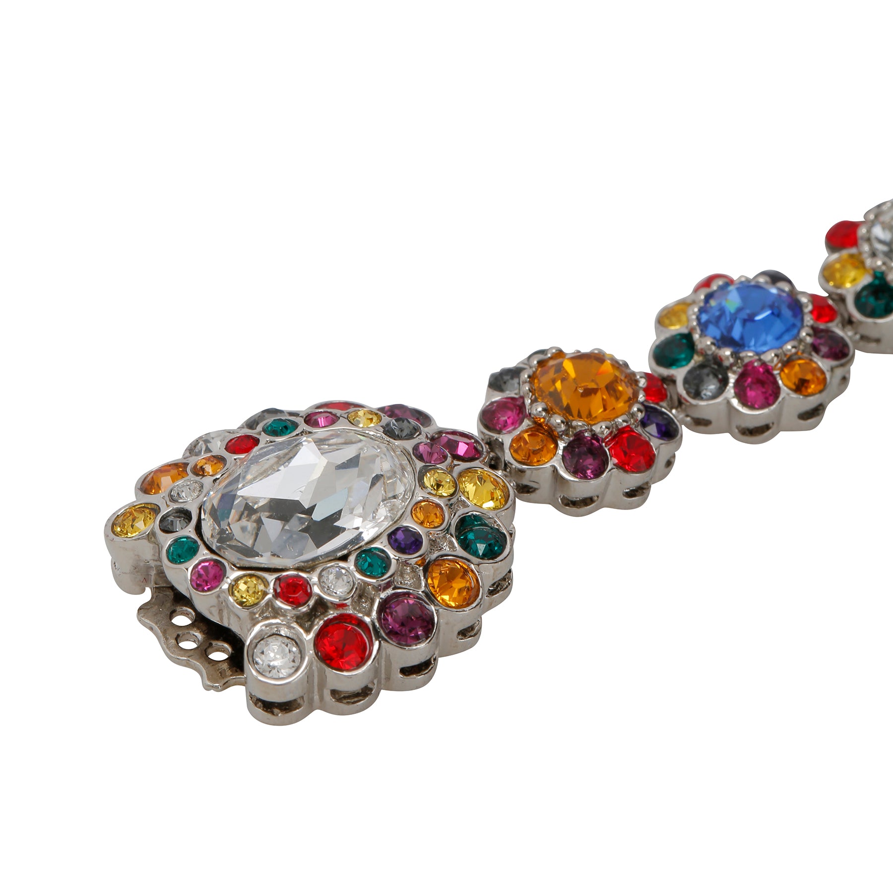 Buy & Consign Authentic Miu Miu Rebels Multi colour Floral Crystal Link Bracelet at The Plush Posh