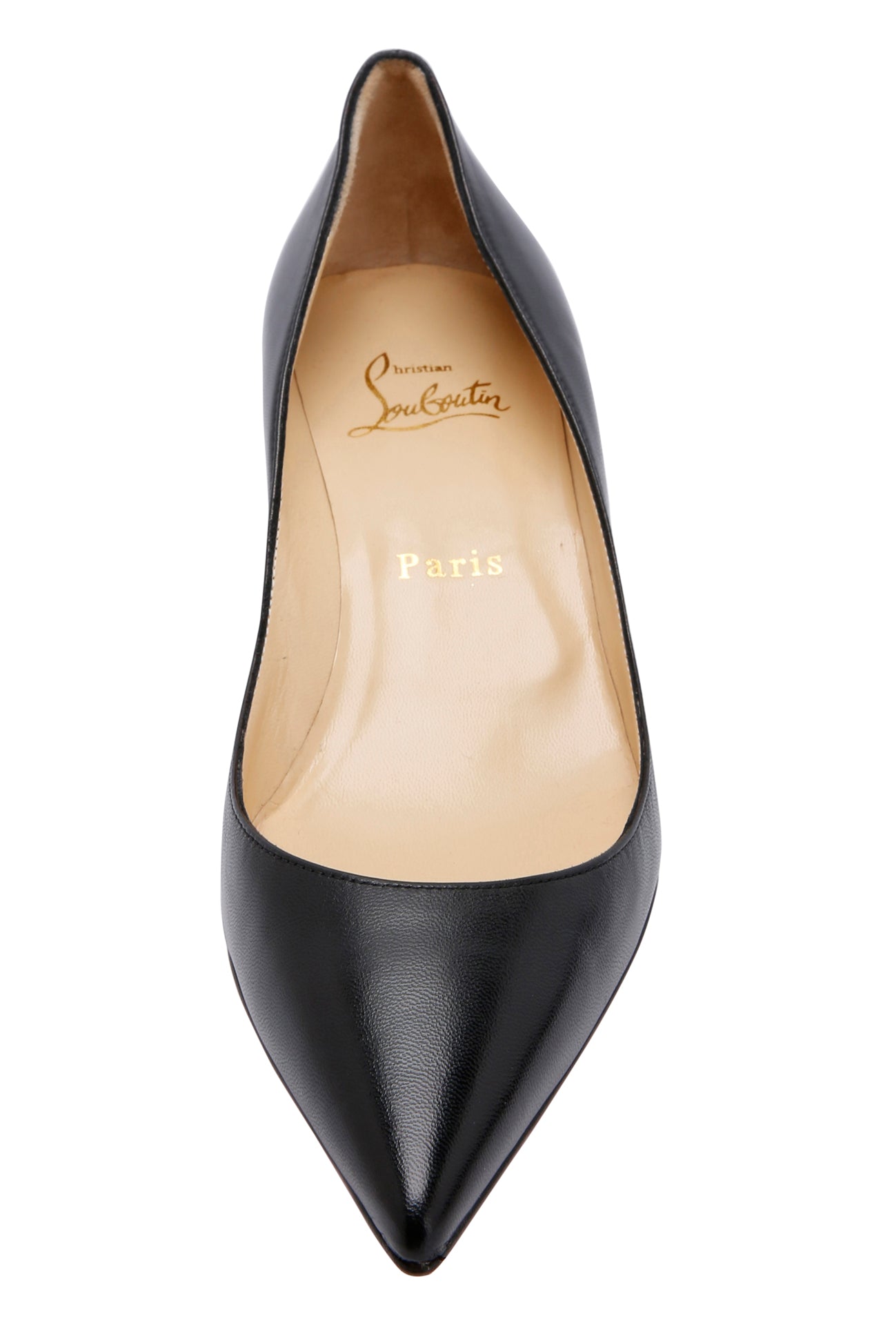 Christian Louboutin Black Patent Leather Pigalle Pointed Toe Pumps Size EU 38.5