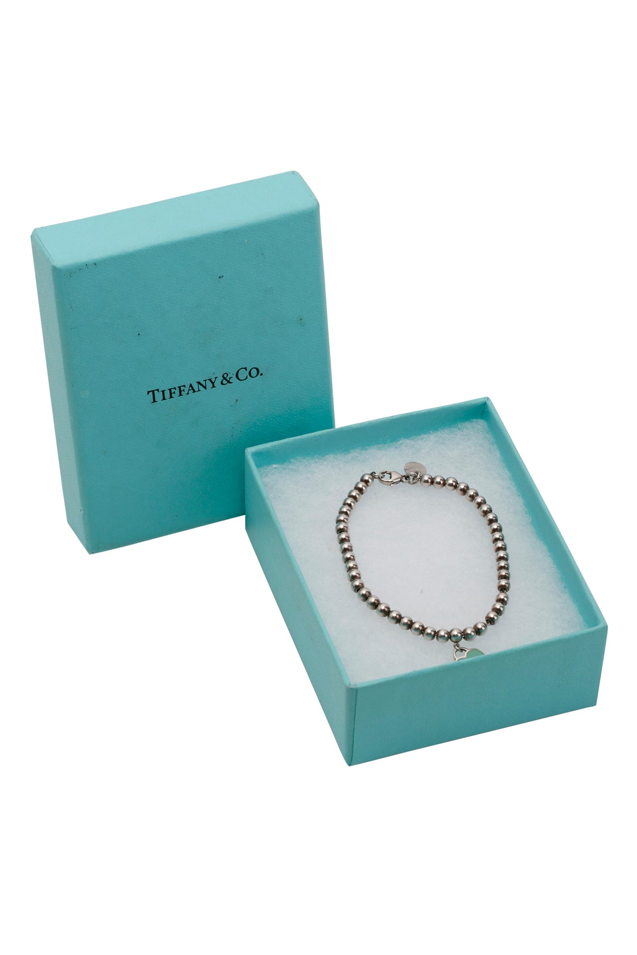 Tiffany Blue Heart Tag Bead Bracelet
