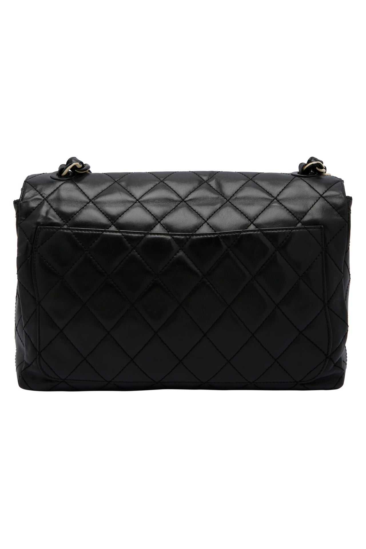 Chanel Black Quilted Calfskin Leather Jumbo Classic Single Flap Bag