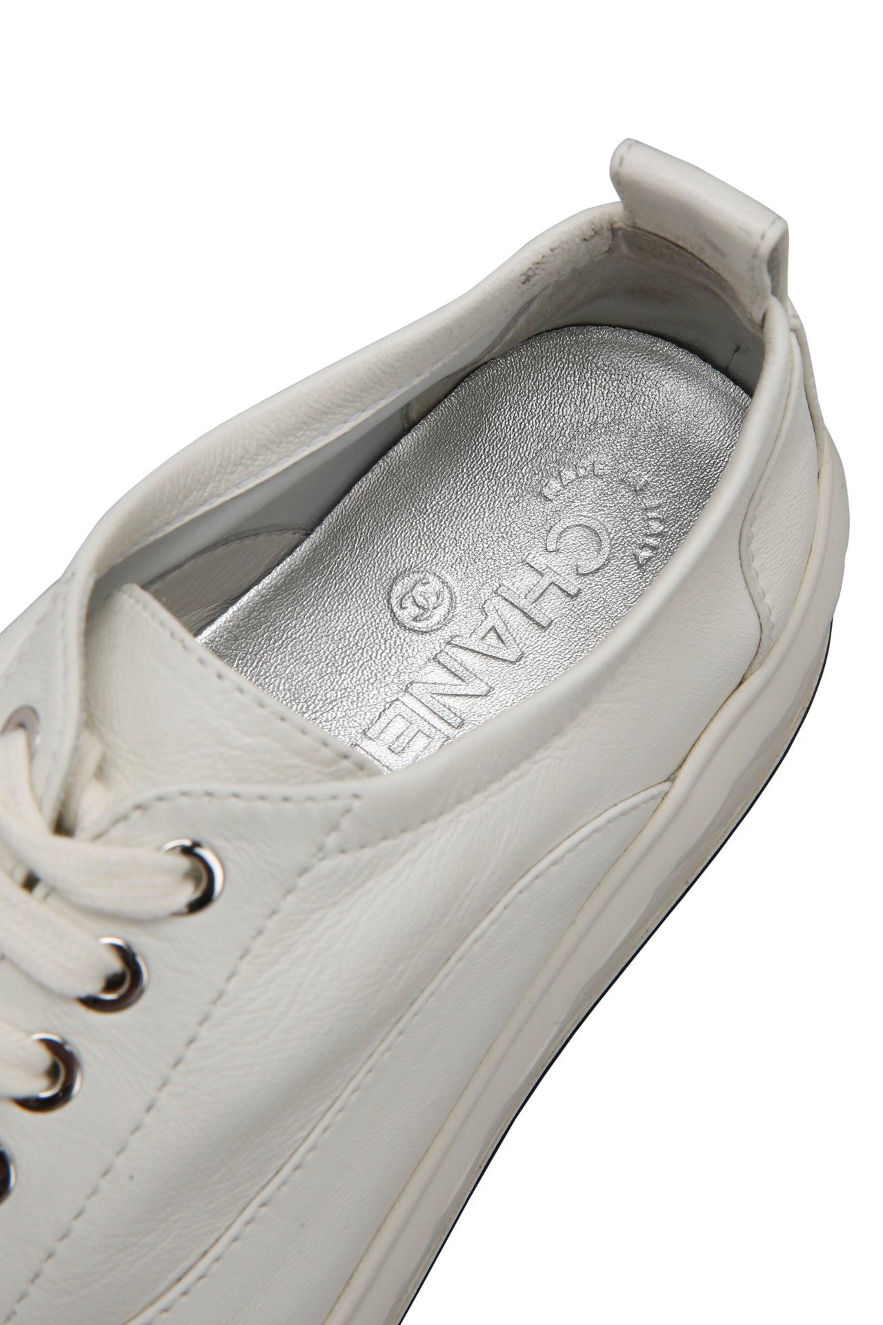 Chanel Interlocking CC Logo Leather Chunky Sneakers