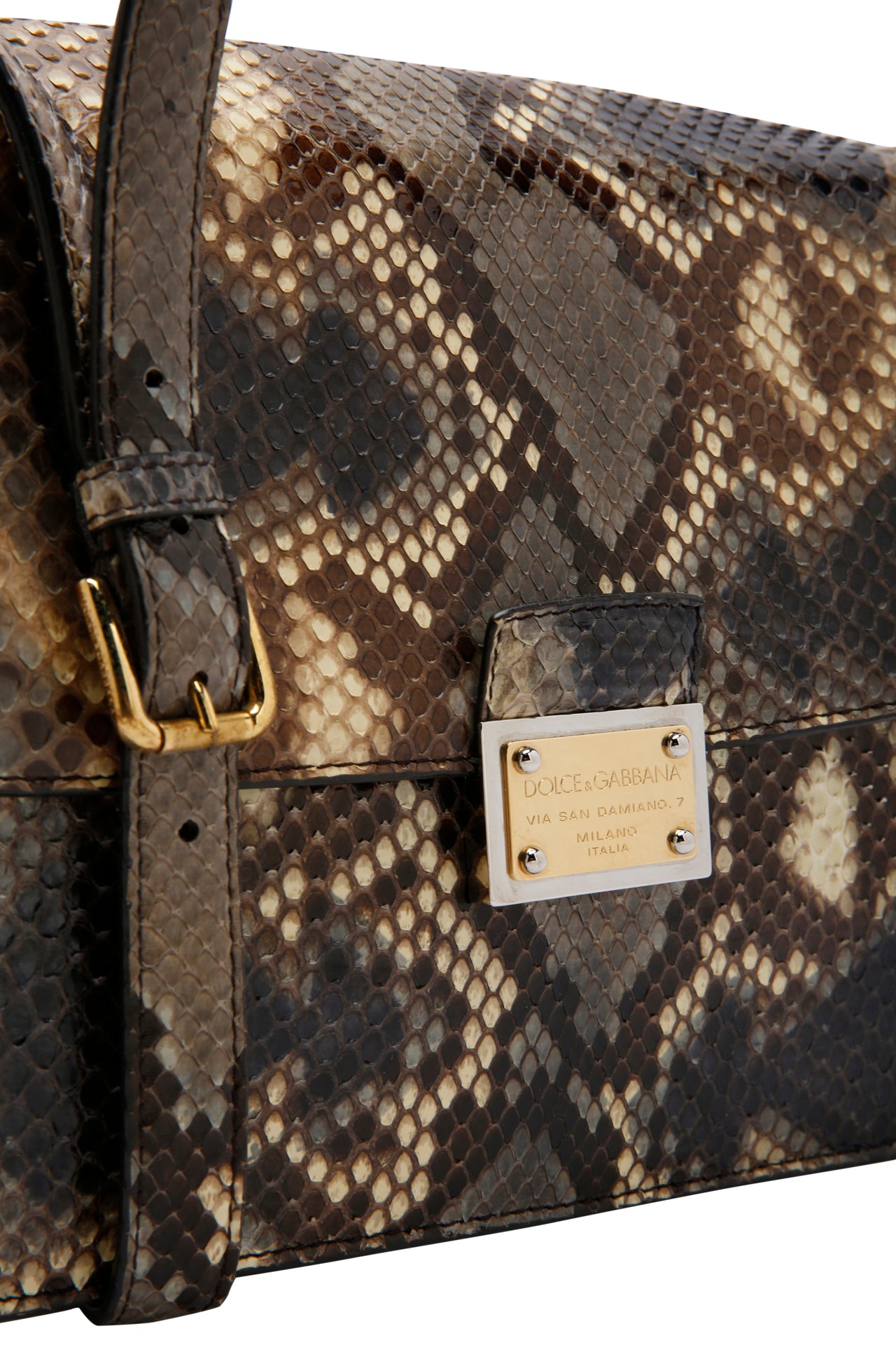 Dolce & Gabbana Vintage Embossed Skin Bag