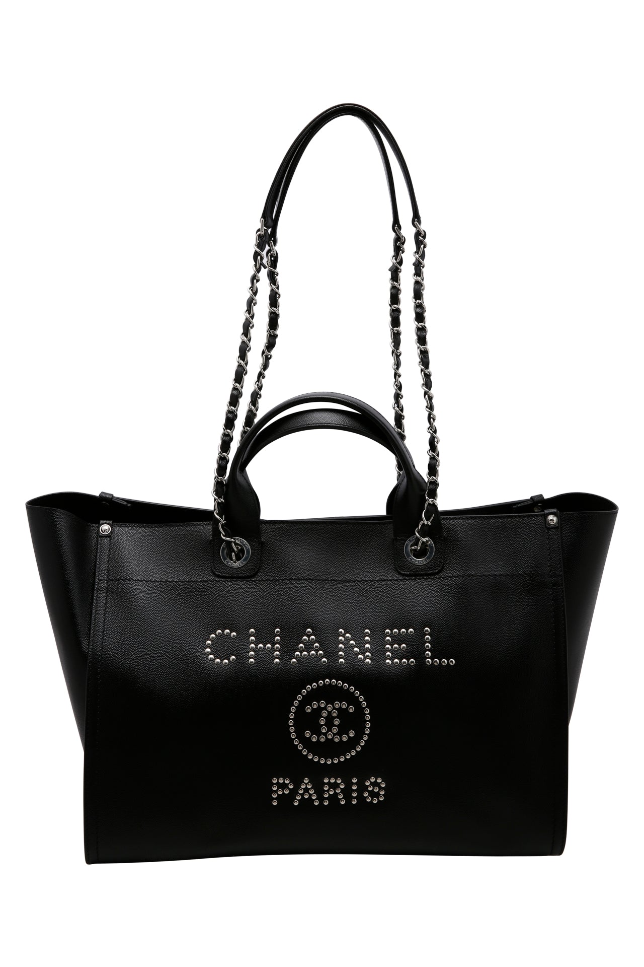 Chanel // Black Caviar Studded Deauville Tote – VSP Consignment