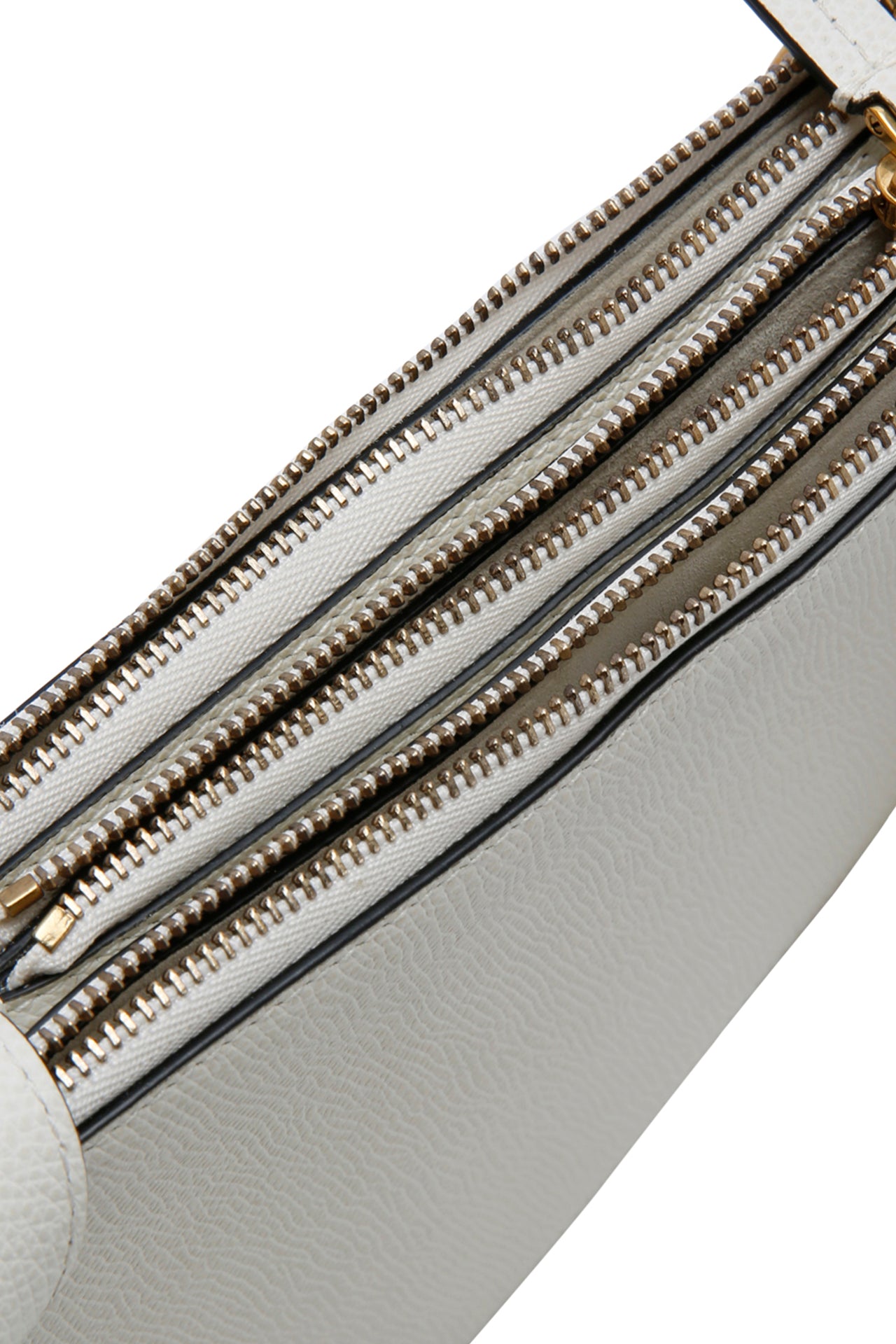 Dior Ivory Leather Saddle Triple Zip Crossbody Bag
