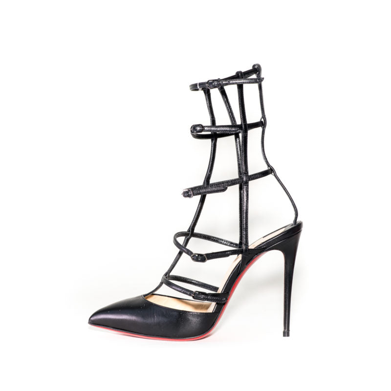 Buy & Consign Authentic Christian Louboutin Kadreyana cage Sandals 38 at The Plush Posh
