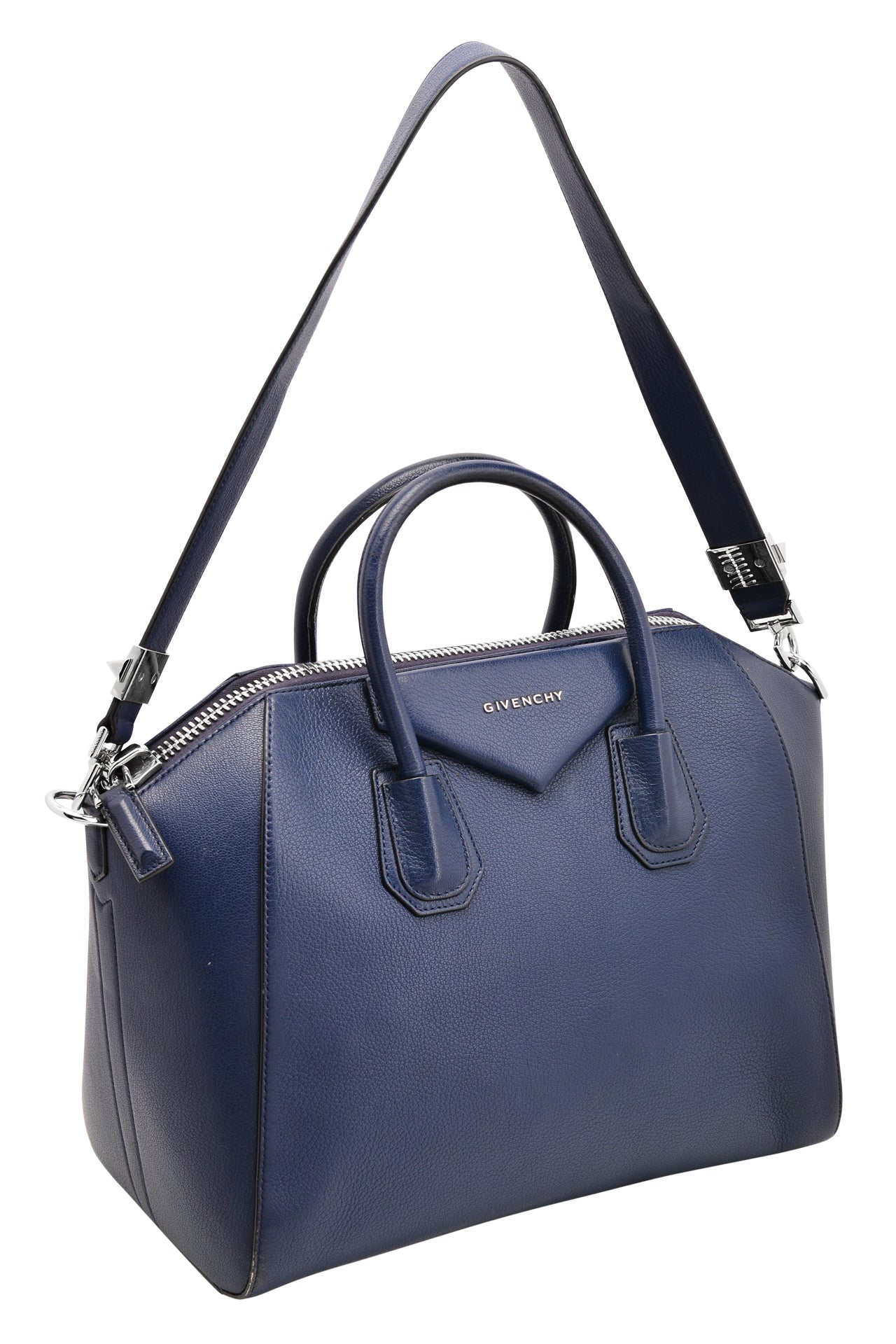 Givenchy Blue Leather Medium Antigona Bag