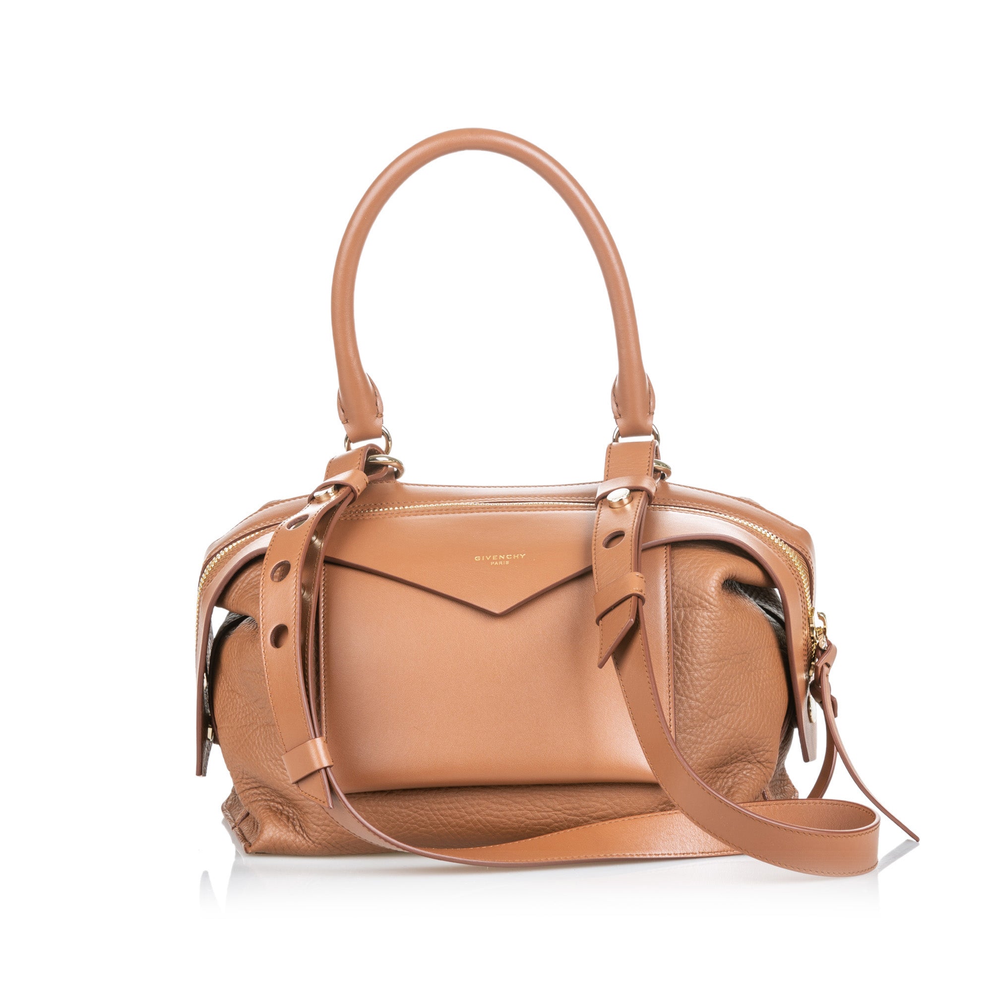 Buy & Consign Authentic Givenchy	Leather Sway Small Satchel at The Plush Posh