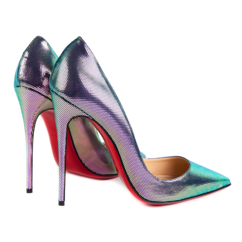 Buy & Consign Authentic Christian Louboutin So Kate Pumps in Scarabe Digitale 38 at The Plush Posh