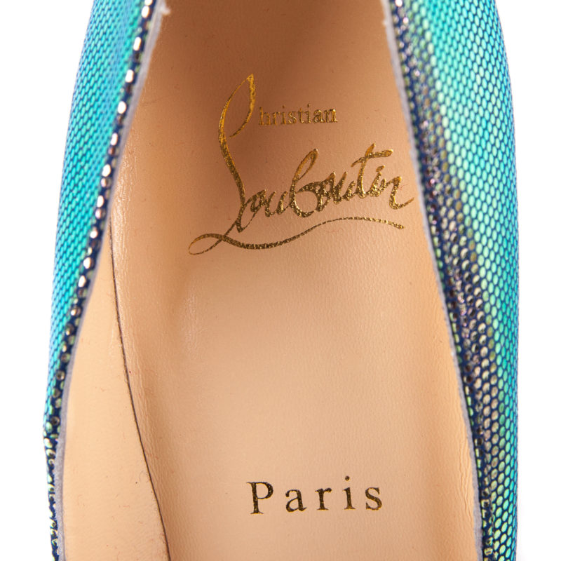 Buy & Consign Authentic Christian Louboutin So Kate Pumps in Scarabe Digitale 38 at The Plush Posh