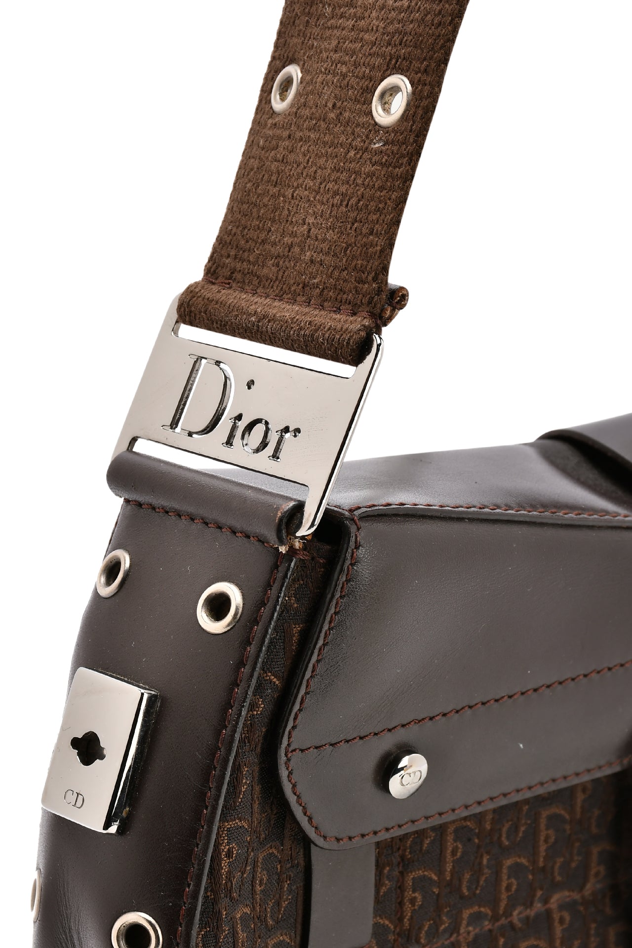 Dior Street Chic Columbus Bag Diorissimo Canvas with Leather