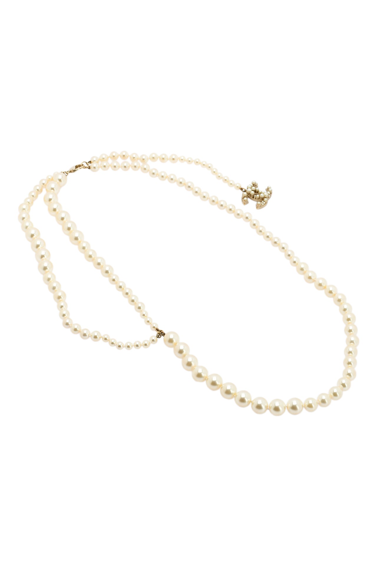 Chanel Pearl CC Logo 100th Anniversary Necklace
