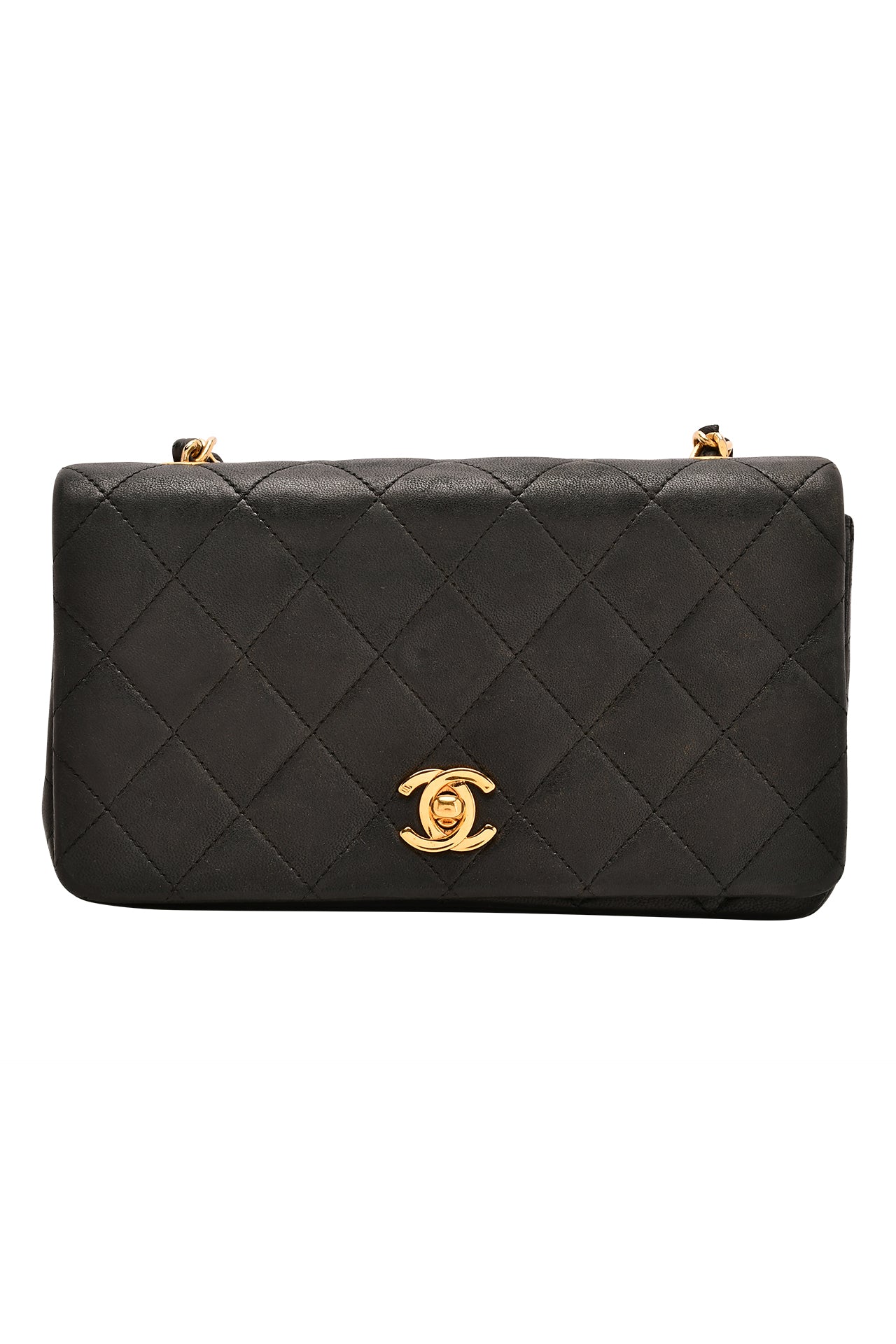Chanel Lambskin Quilted Small Single Flap Black