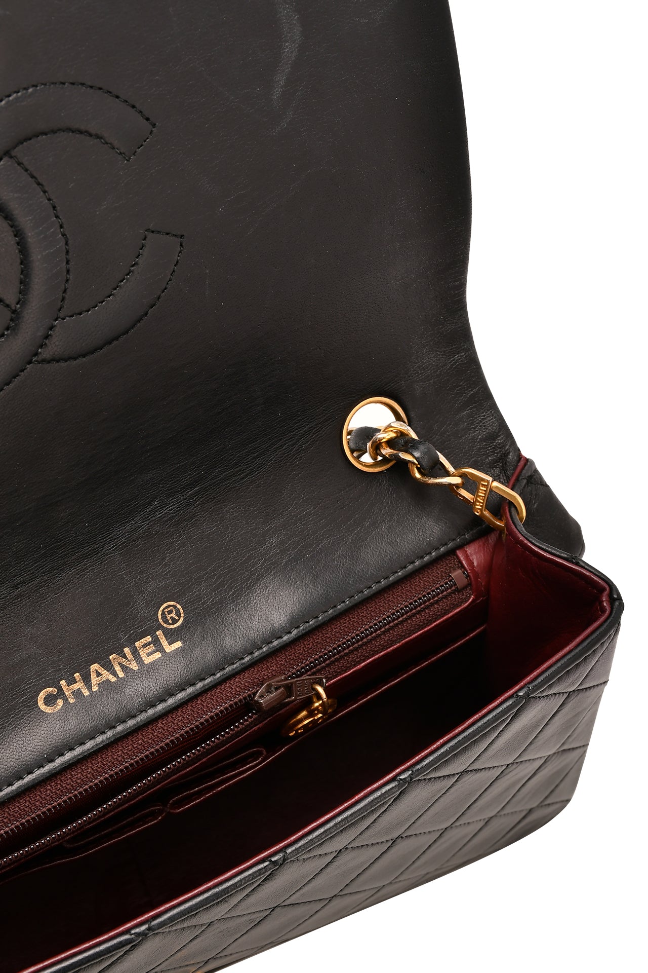 Chanel Black Leather CC Single Flap Bag