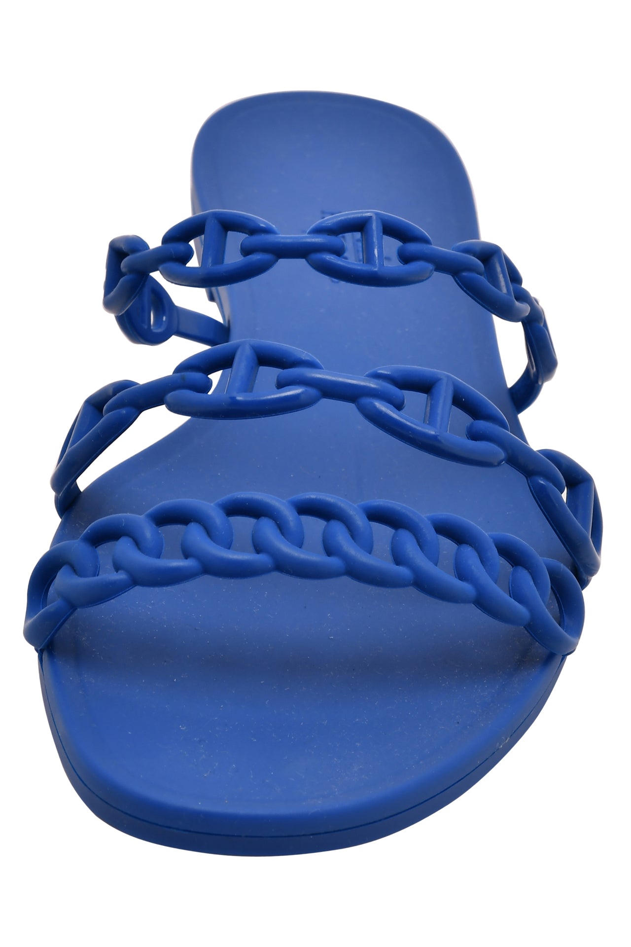 Hermes Blue Rubber D'ancre Chaine Rivage Sandals EU 40