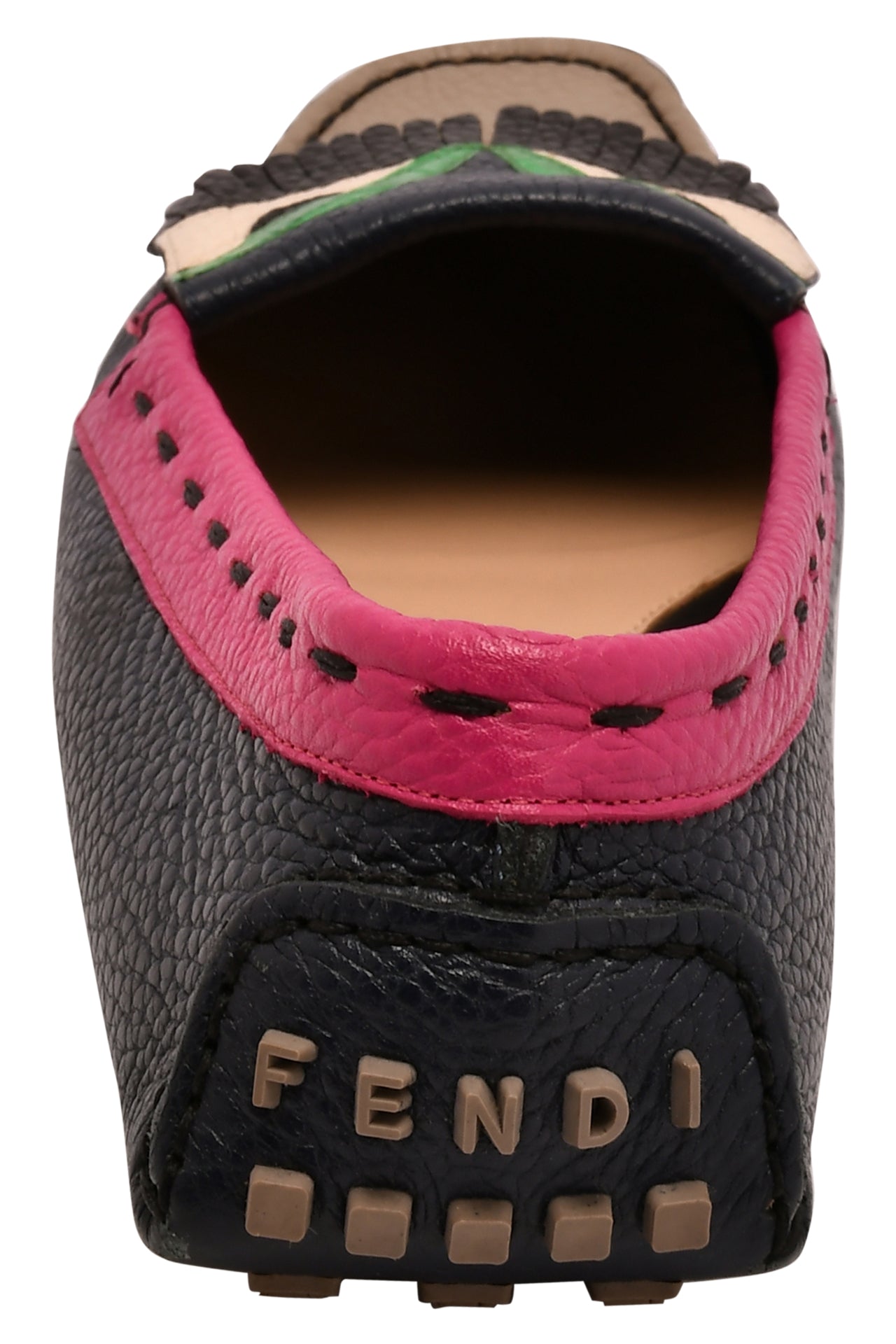 Fendi Multicolour Leather Loafers EU 40