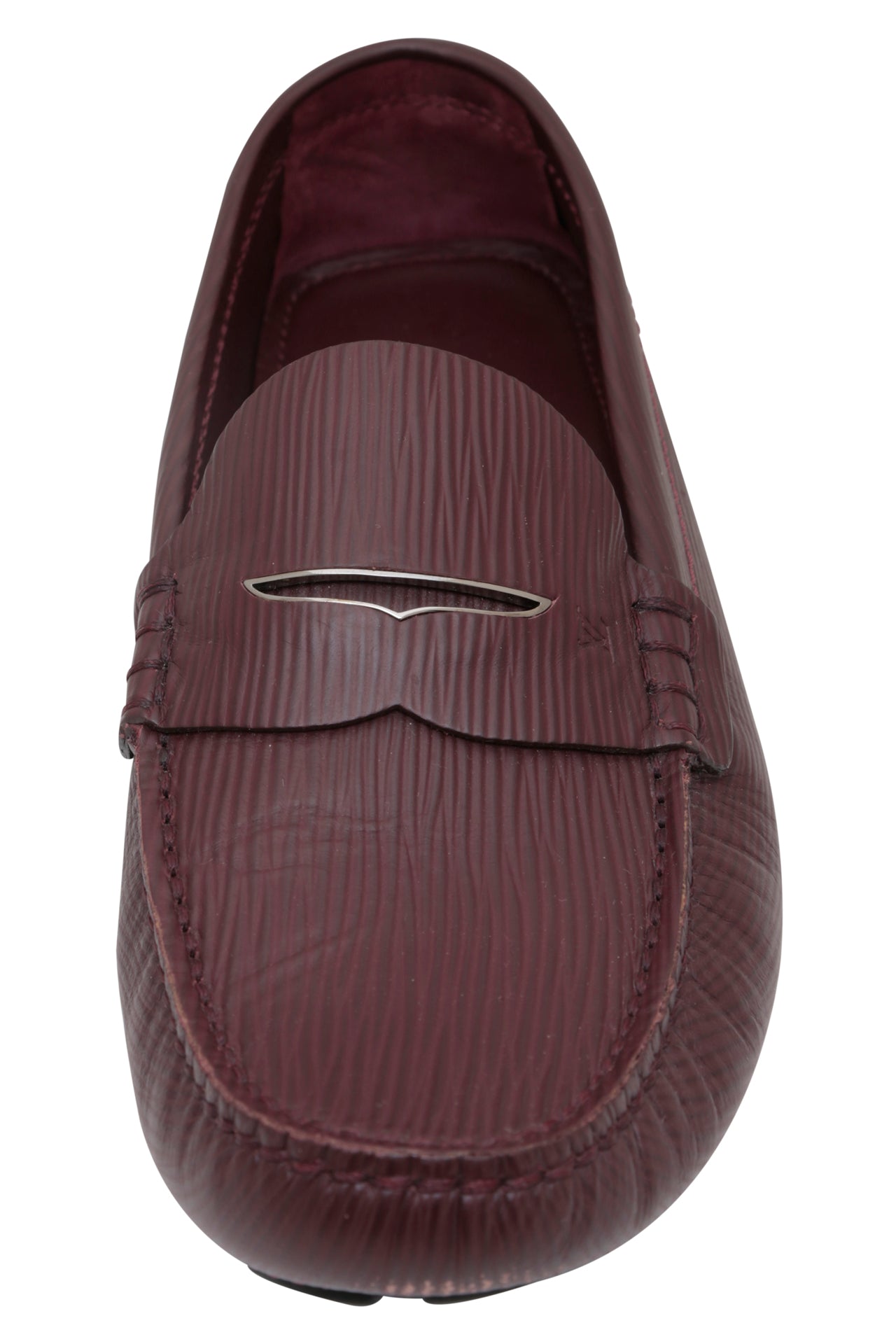 Louis Vuitton Epi Leather Penny Loafers Maroon UK 9