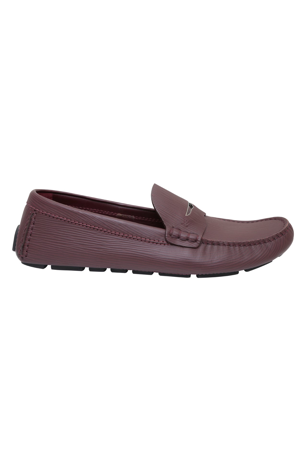 Louis Vuitton Epi Leather Penny Loafers Maroon UK 9