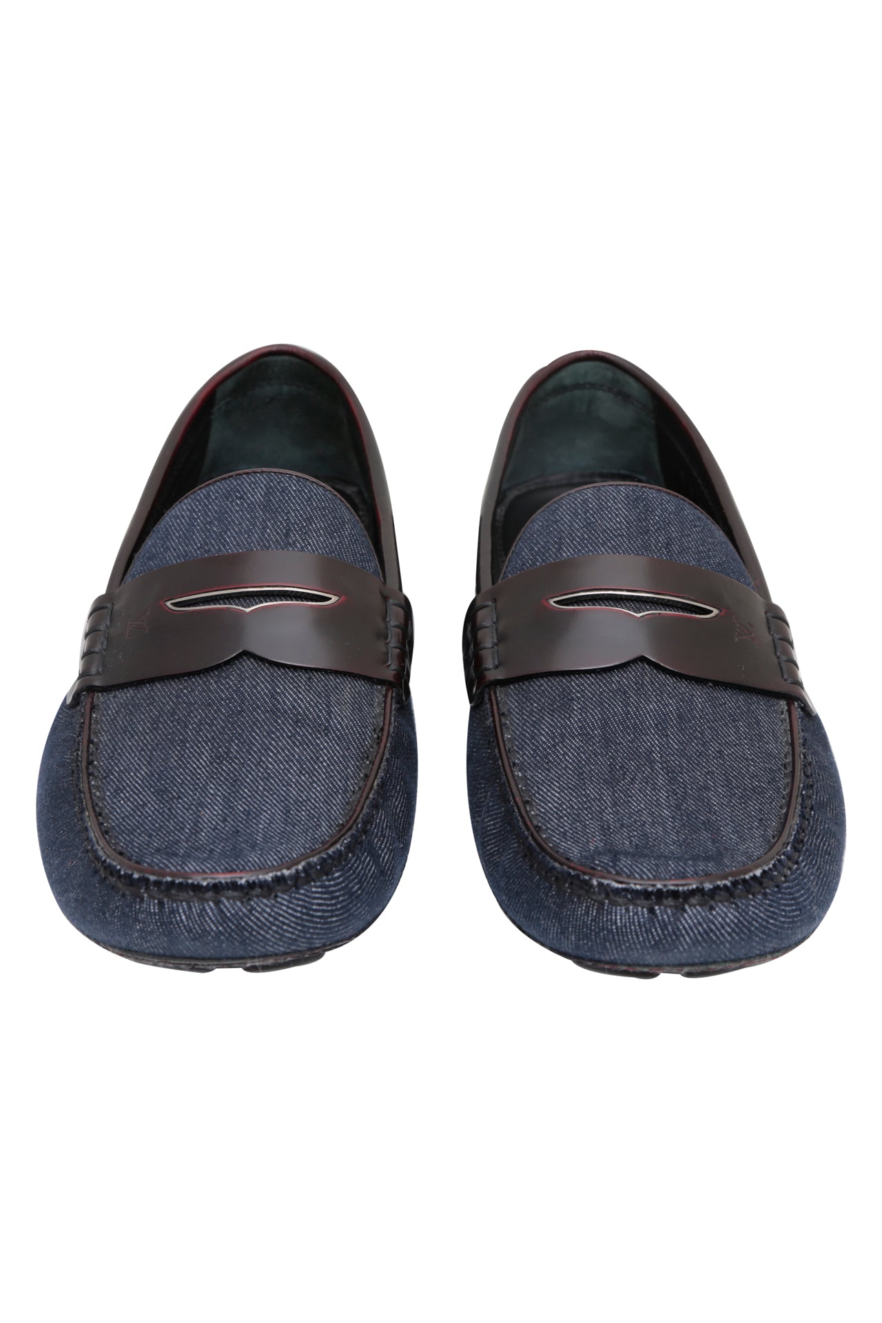 Louis Vuitton Epi Leather Penny Loafers Denim UK 9