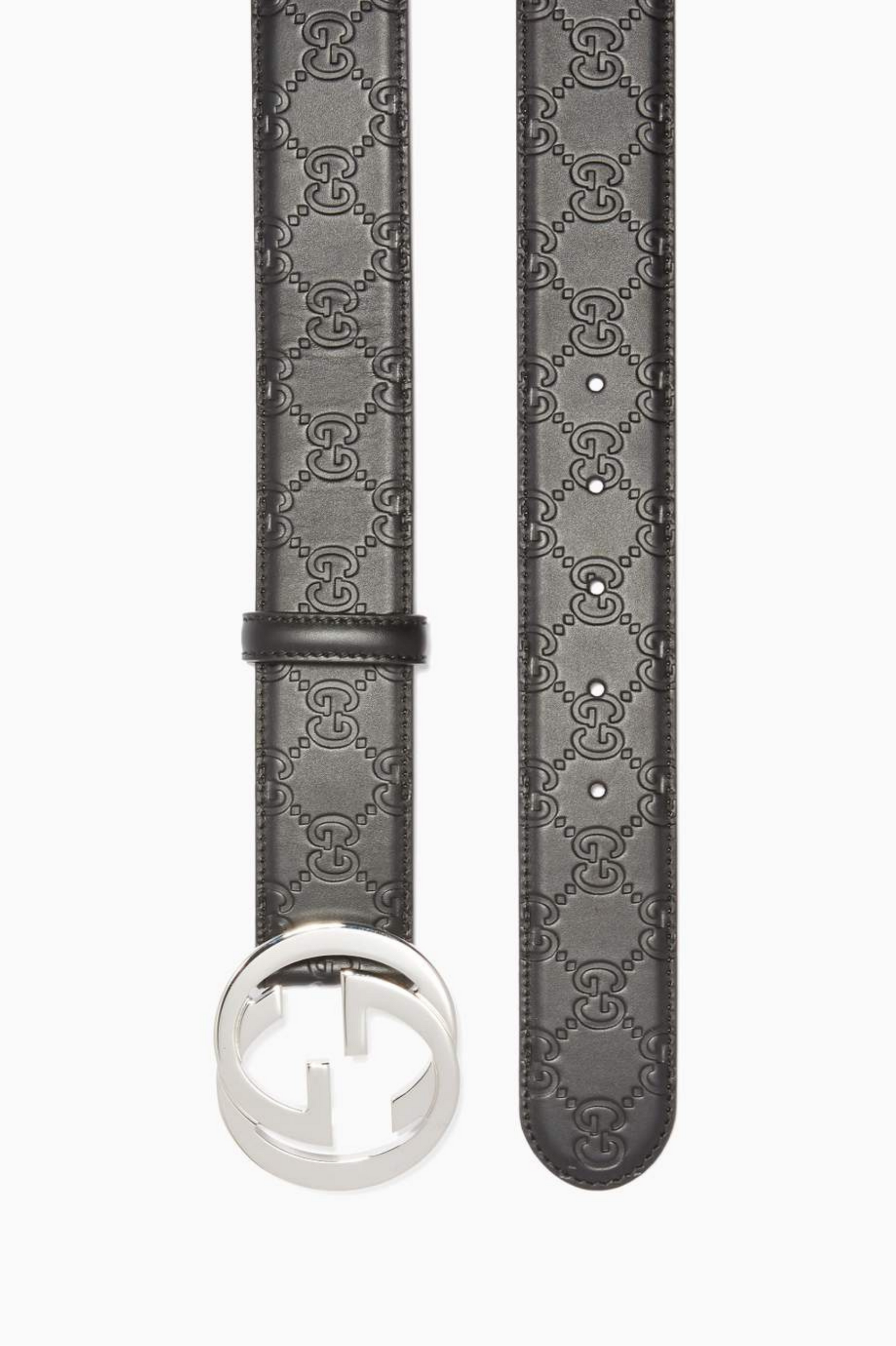 Gucci Signature Unisex Leather Belt