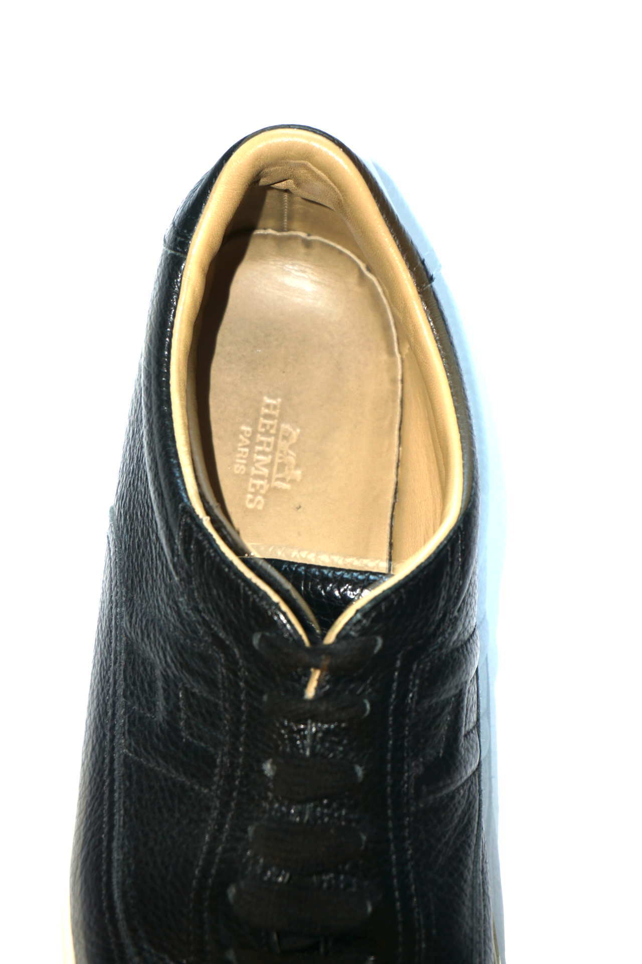 Hermès Black Leather Quick Sneakers Size 42