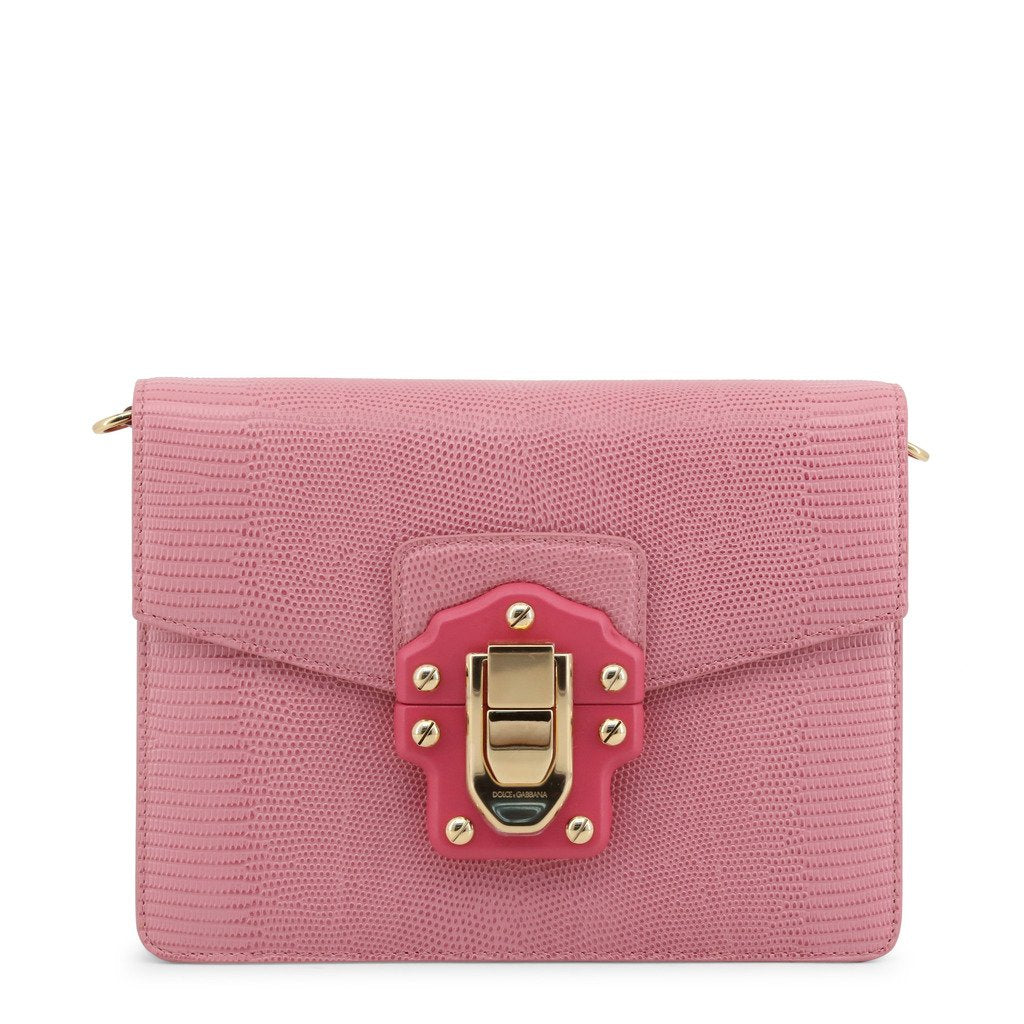 Buy & Consign Authentic Dolce & Gabbana Stampa Iguana Calfskin Shoulder Bag Pink at The Plush Posh