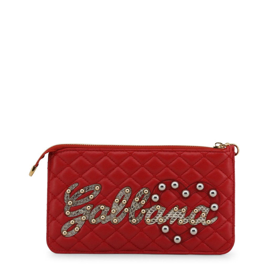 Buy & Consign Authentic Dolce & Gabbana Lambskin Watersnake Embellished Pochette Red at The Plush Posh